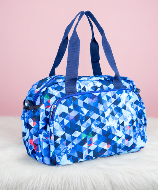 Waterproof Geometric Duffle Bag - Spacious Travel, Gym & Picnic Bagmire