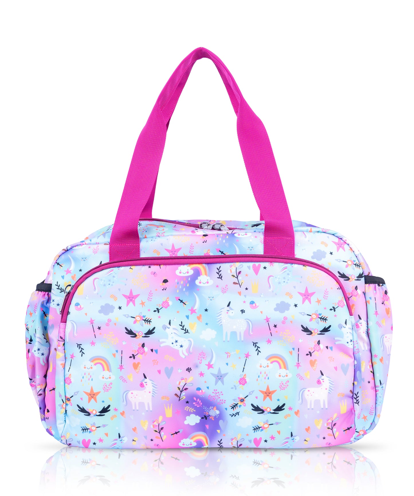 Unicorn Print Travel Duffle Bag - Waterproof, Spacious Shoe & Gym Bag for Girls | Bagmire