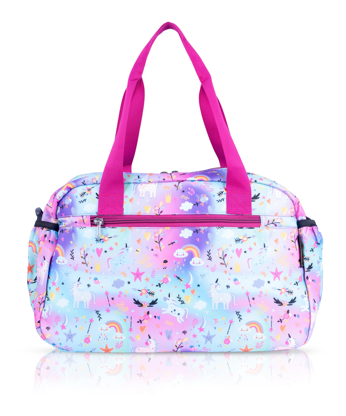 Unicorn Print Travel Duffle Bag - Waterproof, Spacious Shoe & Gym Bag for Girls | Bagmire