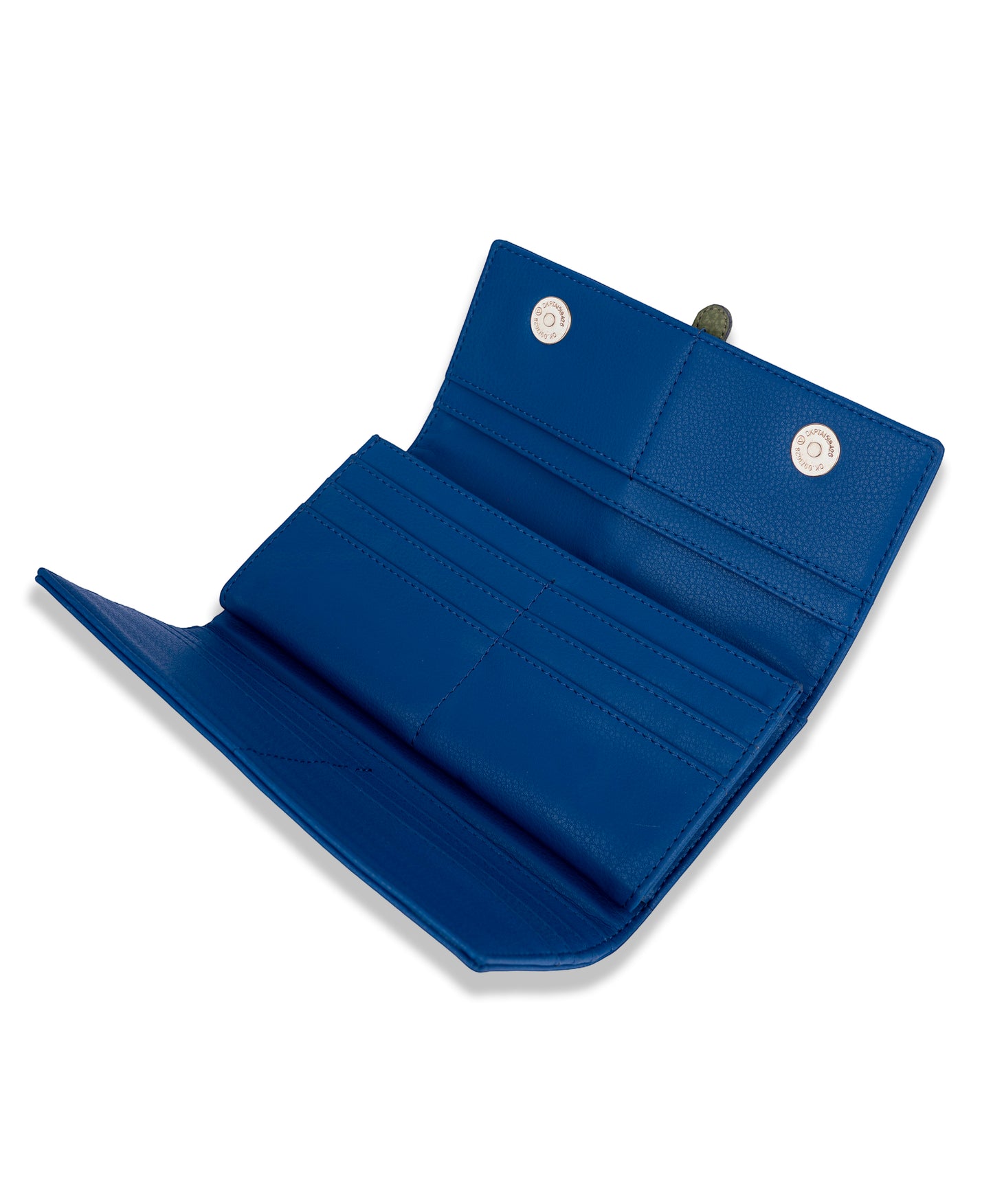 Bagmire Women's High-Capacity Trifold Wallet | Navy Blue Textured Faux Leather Clutch