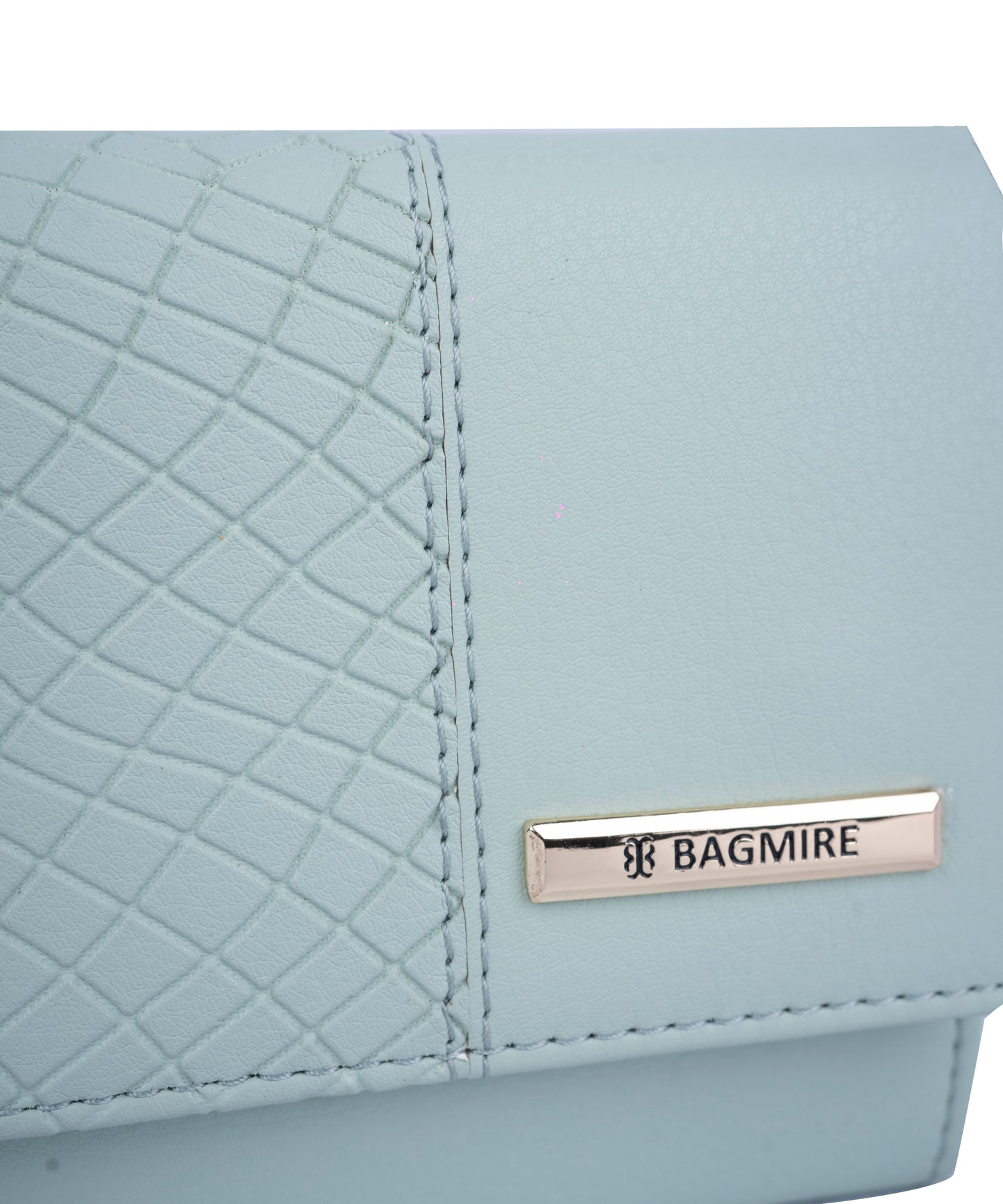Bagmire Women's PU Leather Clutch Wallet | Textured Faux Leather Card Holder Purse, Mint Green