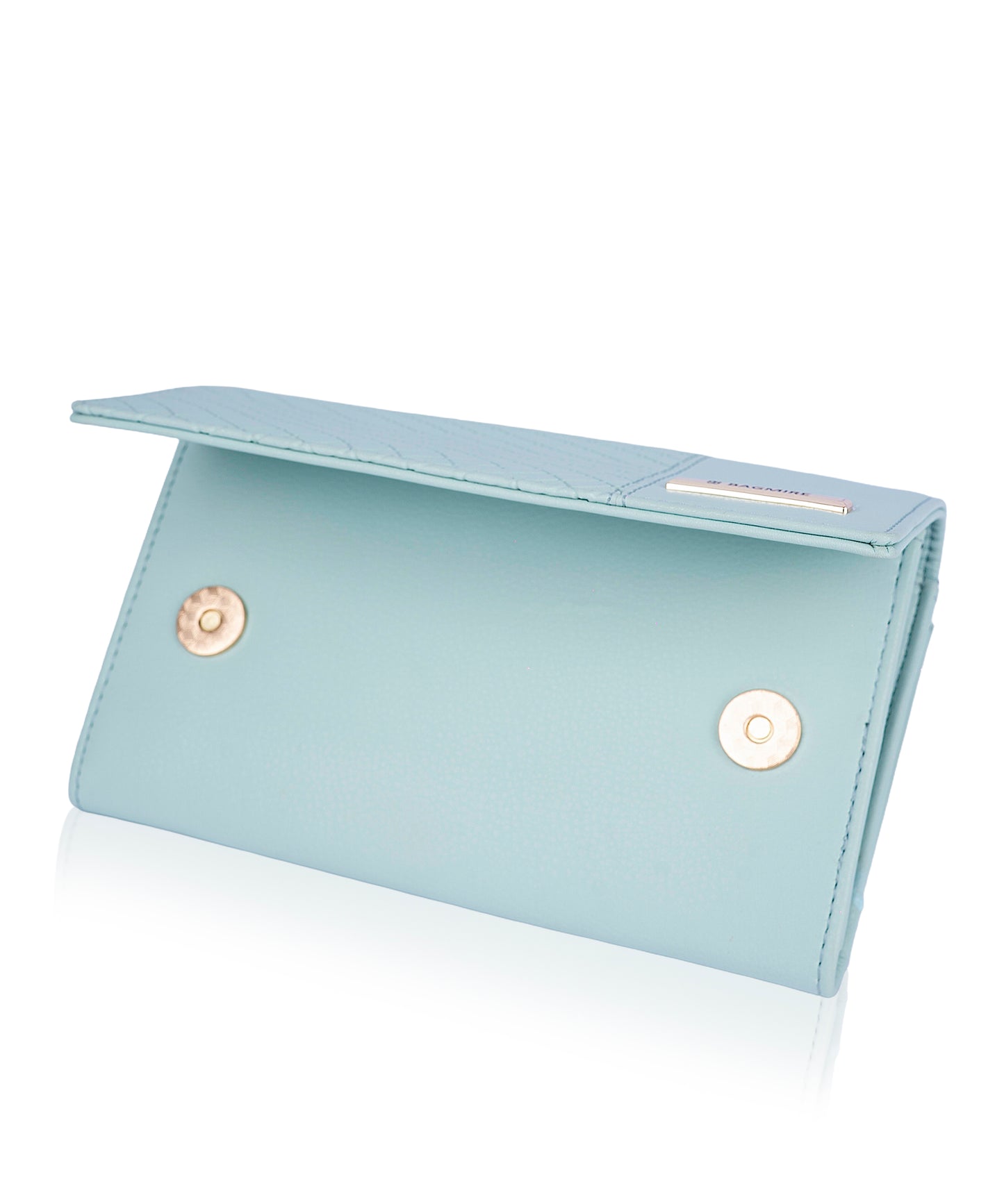 Bagmire Women's PU Leather Clutch Wallet | Textured Faux Leather Card Holder Purse, Mint Green