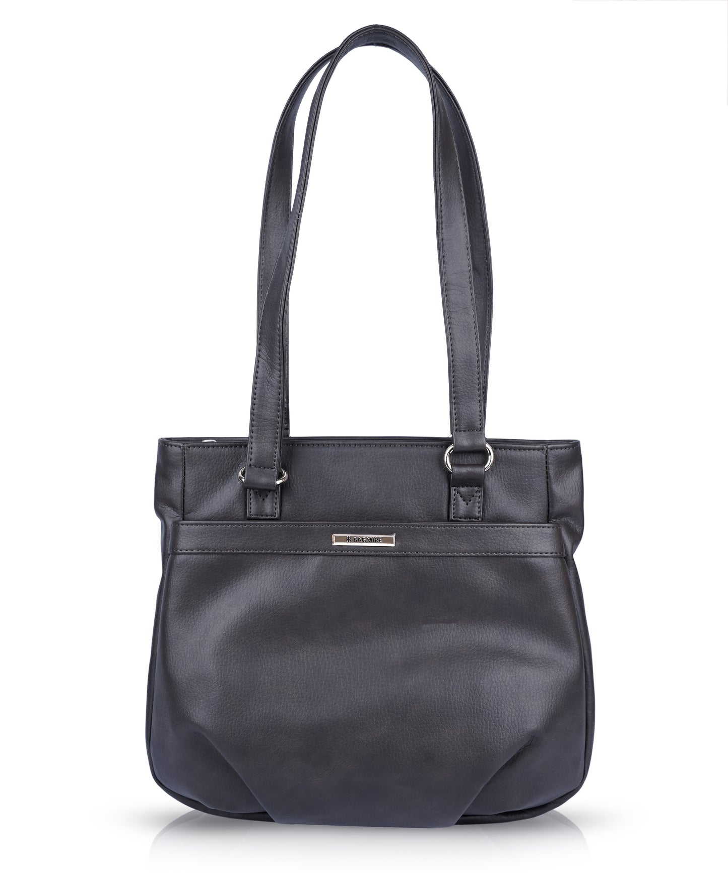 Bagmire Chic Faux Leather Shoulder Tote: Versatile Everyday Handbag
