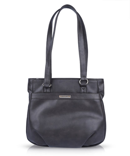 Bagmire Chic Faux Leather Shoulder Tote: Versatile Everyday Handbag