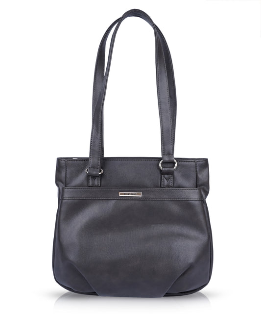 Bagmire Chic Faux Leather Shoulder Tote: Versatile Everyday Handbag