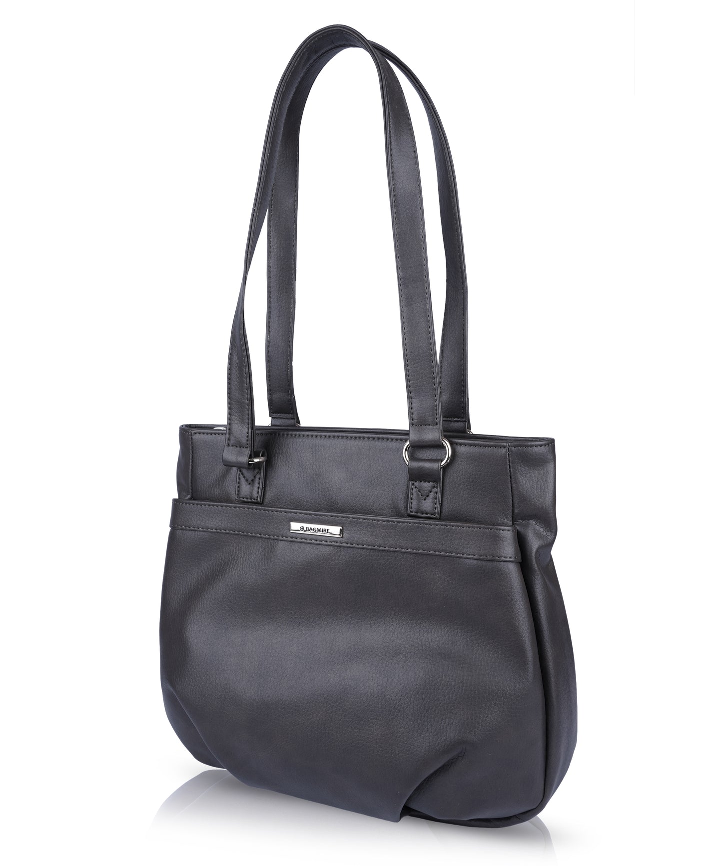 Bagmire Chic Faux Leather Shoulder Tote: Versatile Everyday Handbag
