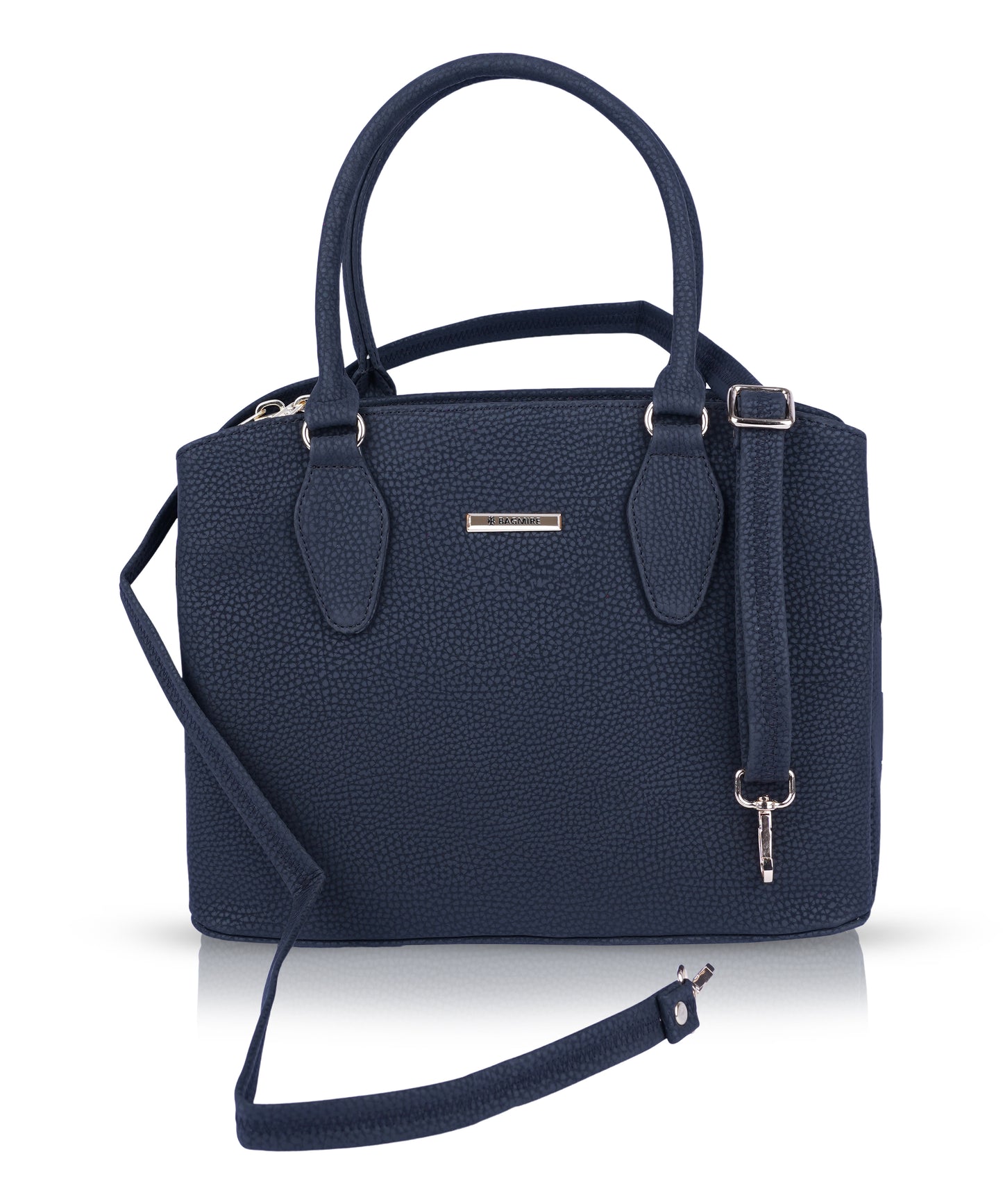 Bagmire Luxe Fuax Leather Satchel: Convertible Top-Handle & Shoulder Bag