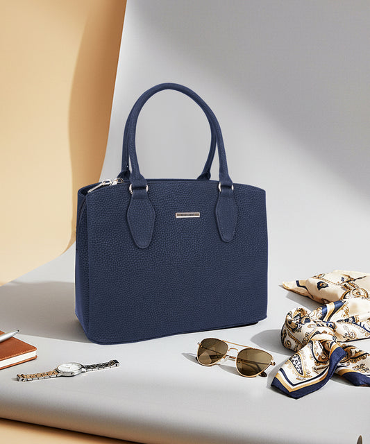 Bagmire Luxe Fuax Leather Satchel: Convertible Top-Handle & Shoulder Bag