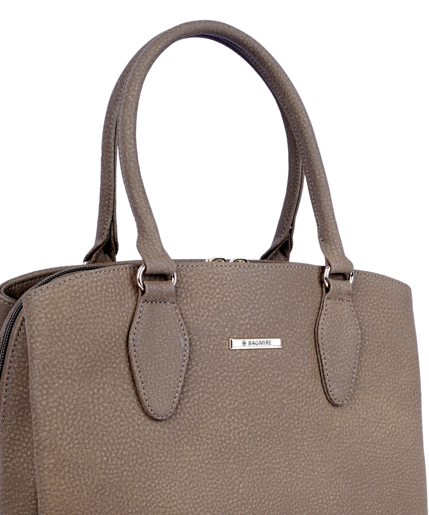 Bagmire Luxe Fuax Leather Satchel: Convertible Top-Handle & Shoulder Bag