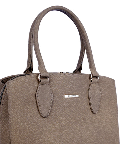 Bagmire Luxe Fuax Leather Satchel: Convertible Top-Handle & Shoulder Bag