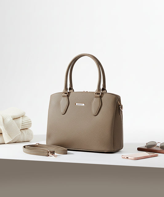 Bagmire Luxe Fuax Leather Satchel: Convertible Top-Handle & Shoulder Bag