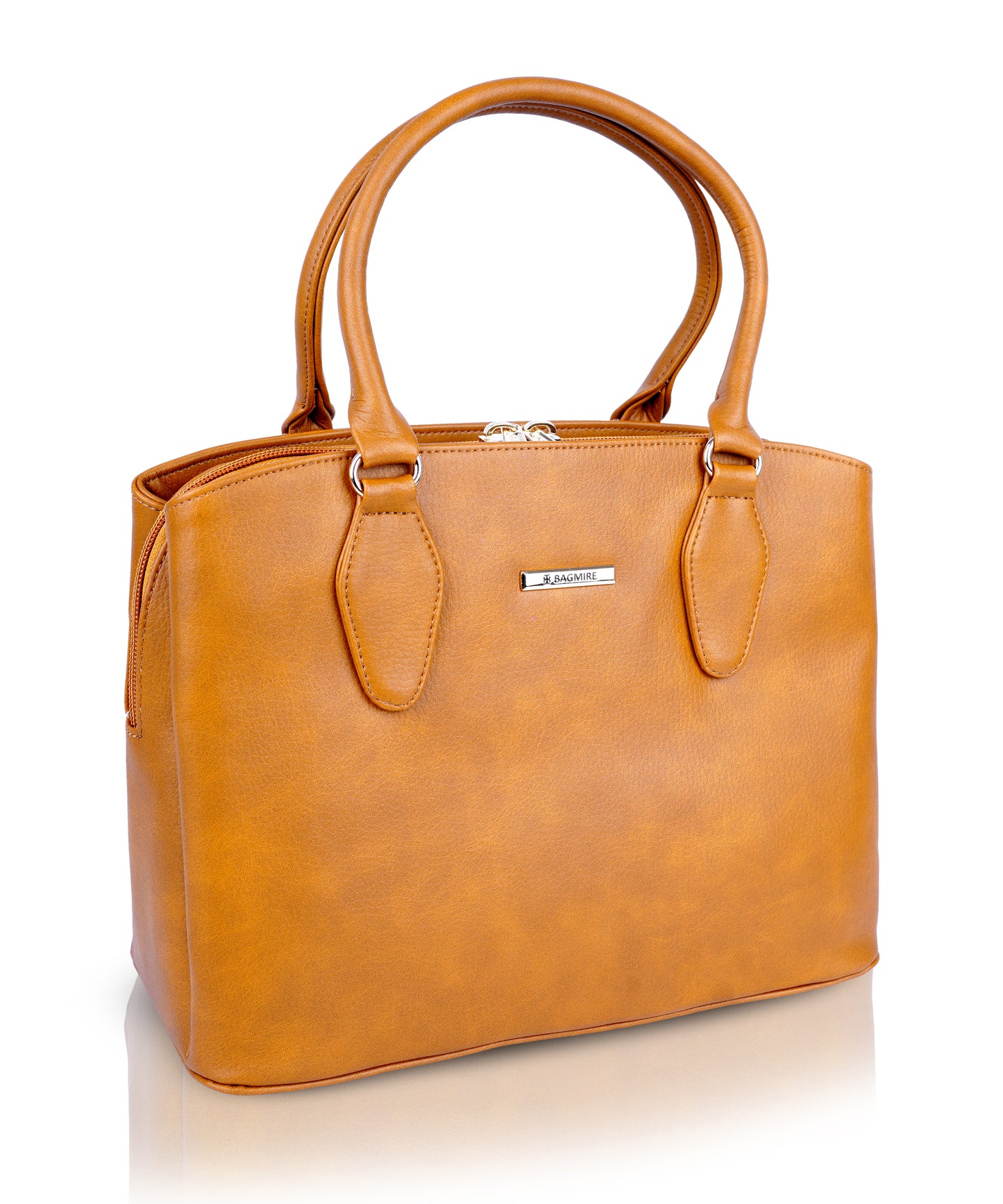 Bagmire Luxe Fuax Leather Satchel: Convertible Top-Handle & Shoulder Bag