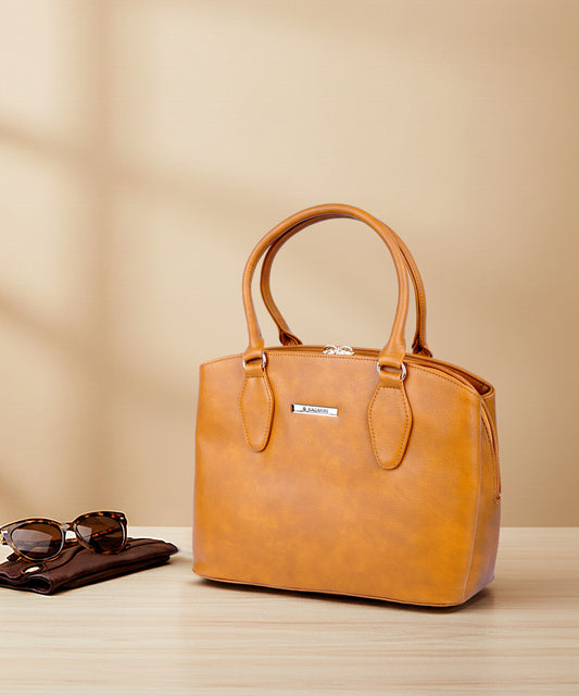 Bagmire Luxe Fuax Leather Satchel: Convertible Top-Handle & Shoulder Bag
