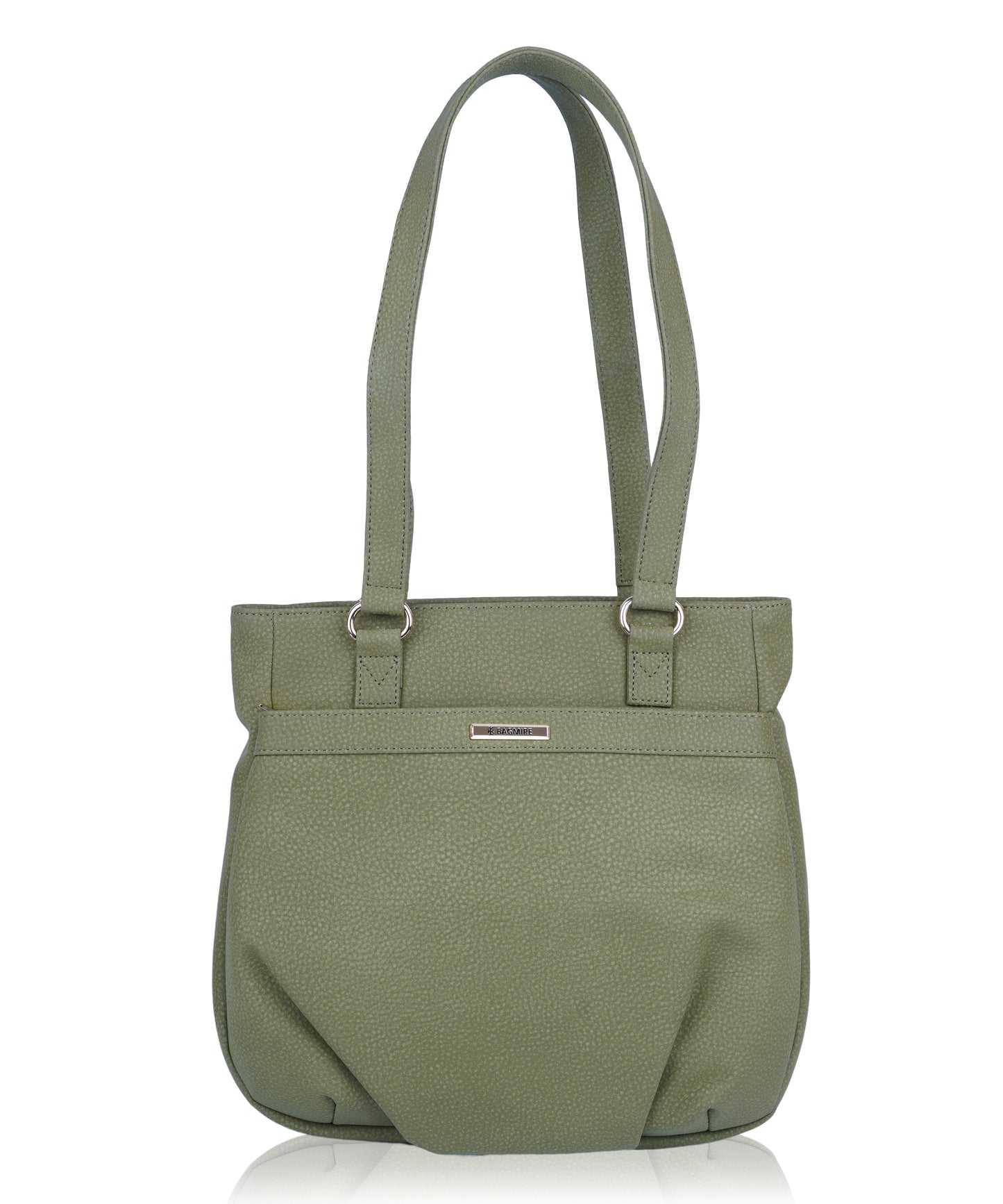 Bagmire Chic Faux Leather Shoulder Tote: Versatile Everyday Handbag