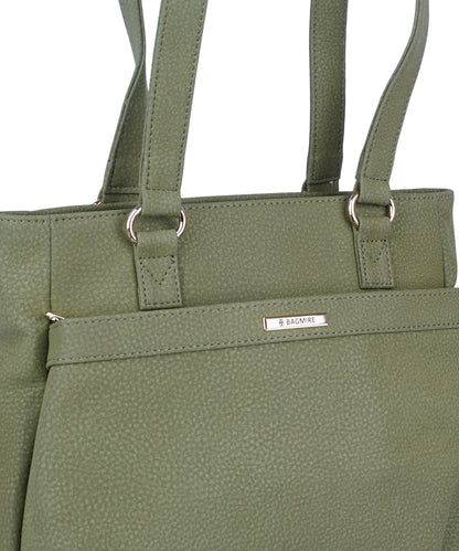 Bagmire Chic Faux Leather Shoulder Tote: Versatile Everyday Handbag