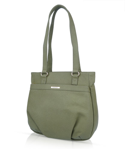 Bagmire Chic Faux Leather Shoulder Tote: Versatile Everyday Handbag