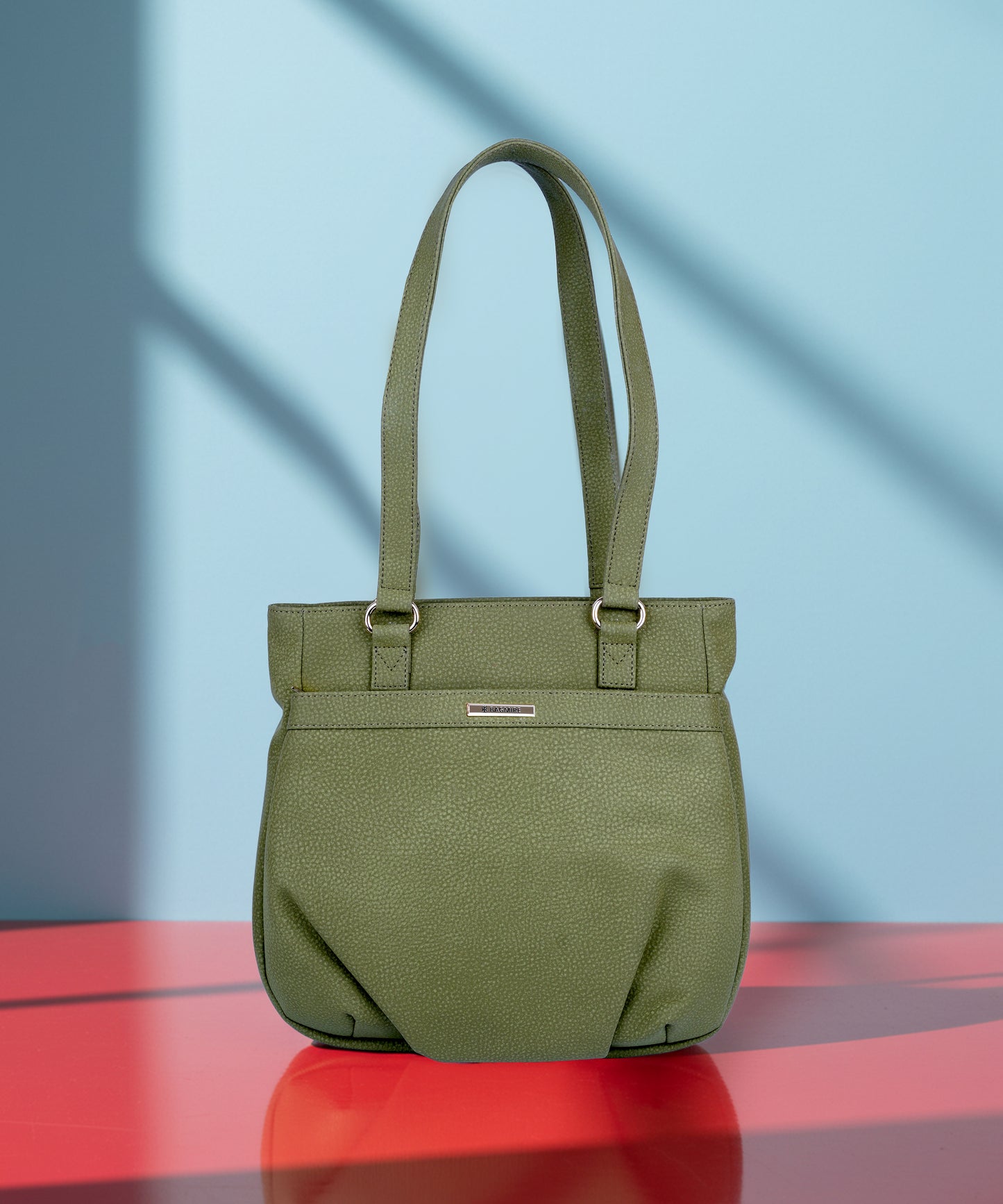 Bagmire Chic Faux Leather Shoulder Tote: Versatile Everyday Handbag