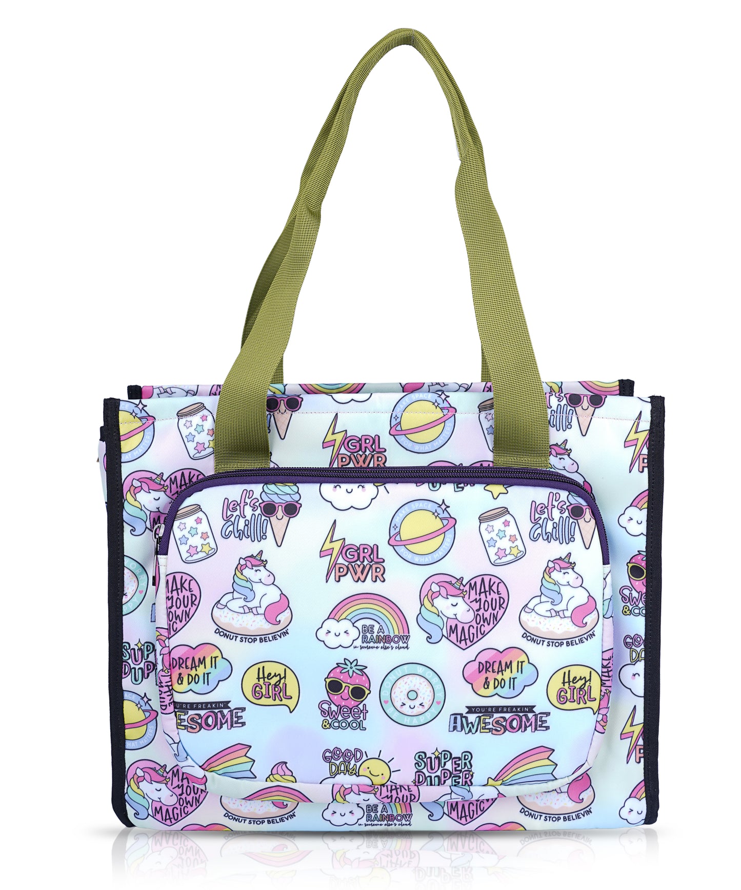 Bagmire Unicorn Girl Power Drawing& Tutorial Bag- Trendy Art Organizer for Kids