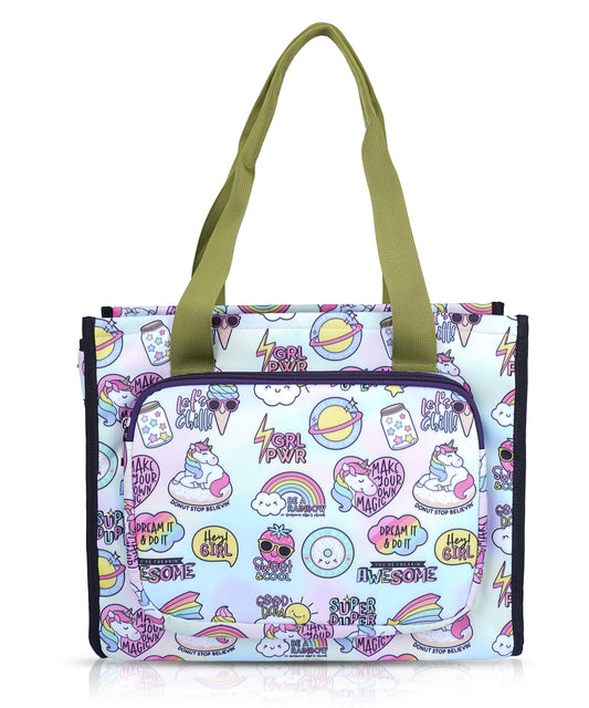 Bagmire Unicorn Girl Power Drawing& Tutorial Bag- Trendy Art Organizer for Kids