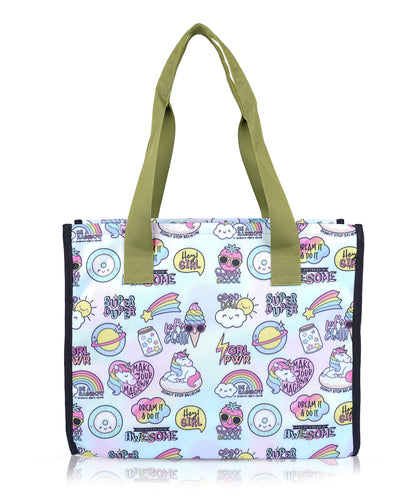 Bagmire Unicorn Girl Power Drawing& Tutorial Bag- Trendy Art Organizer for Kids