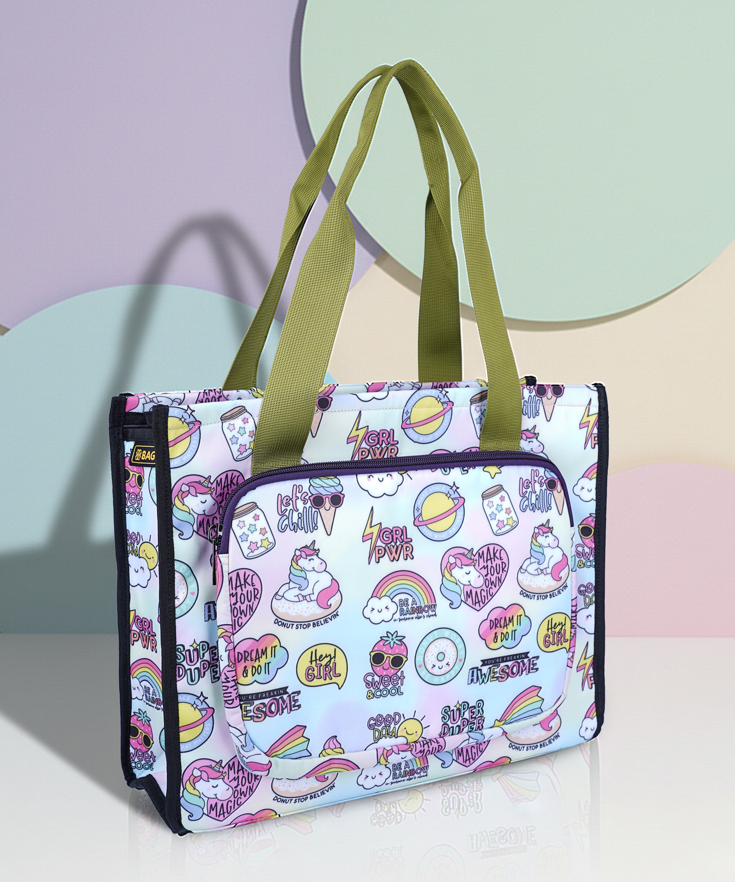 Bagmire Unicorn Girl Power Drawing& Tutorial Bag- Trendy Art Organizer for Kids