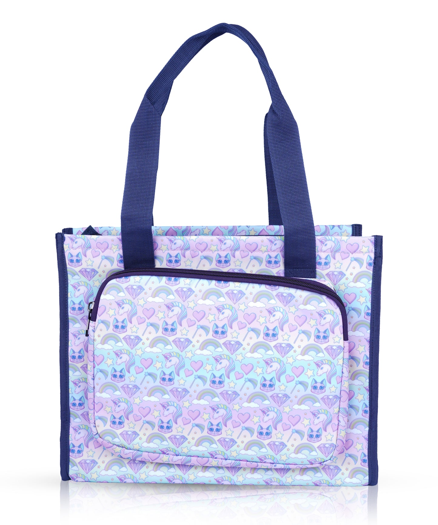 Unicorn Rainbow Kids Art & Drawing Tutorial Bag – Large Stationery Organizer Tote for School & Hobby Classes | BAGMIRE