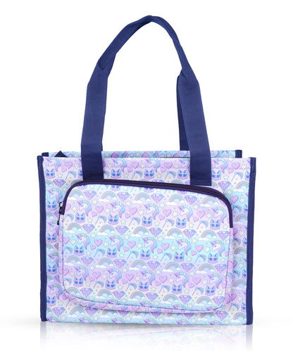 Unicorn Rainbow Kids Art & Drawing Tutorial Bag – Large Stationery Organizer Tote for School & Hobby Classes | BAGMIRE