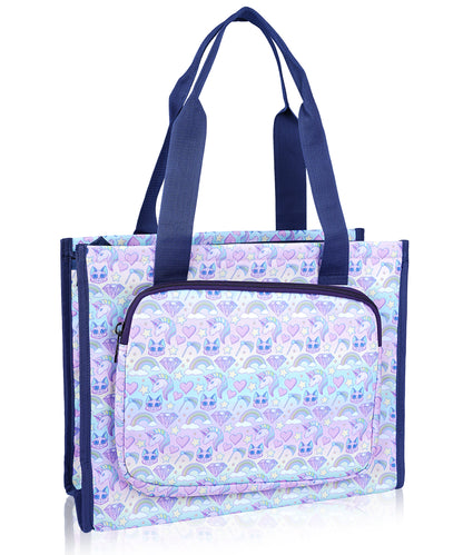 Unicorn Rainbow Kids Art & Drawing Tutorial Bag – Large Stationery Organizer Tote for School & Hobby Classes | BAGMIRE