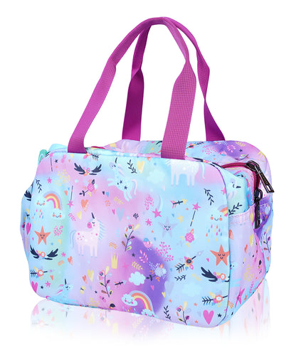 Unicorn Rainbow Kids Insulated Lunch Bag – Cute & Spacious Food Carry Bag for School and Picnic | BAGMIRE