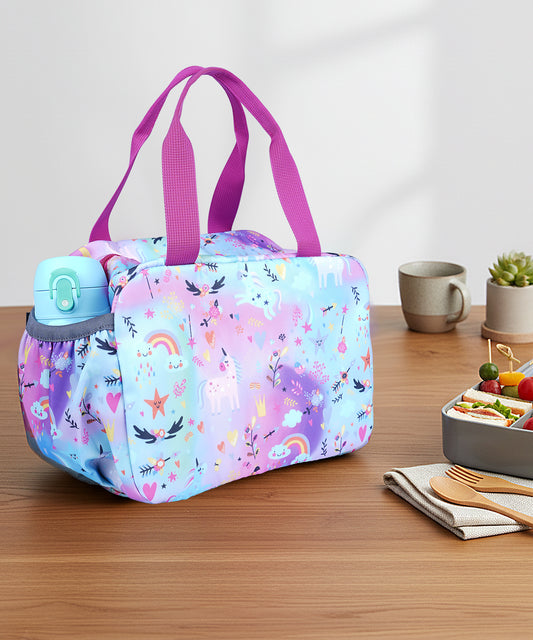 Unicorn Rainbow Kids Insulated Lunch Bag – Cute & Spacious Food Carry Bag for School and Picnic | BAGMIRE