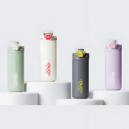 Trendy 680ml Insulated Flask Bottle | Steel Water Bottle for School, Office, Sports & Travel Black - Bagmire