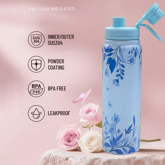 Flower Insulated Steel Bottle