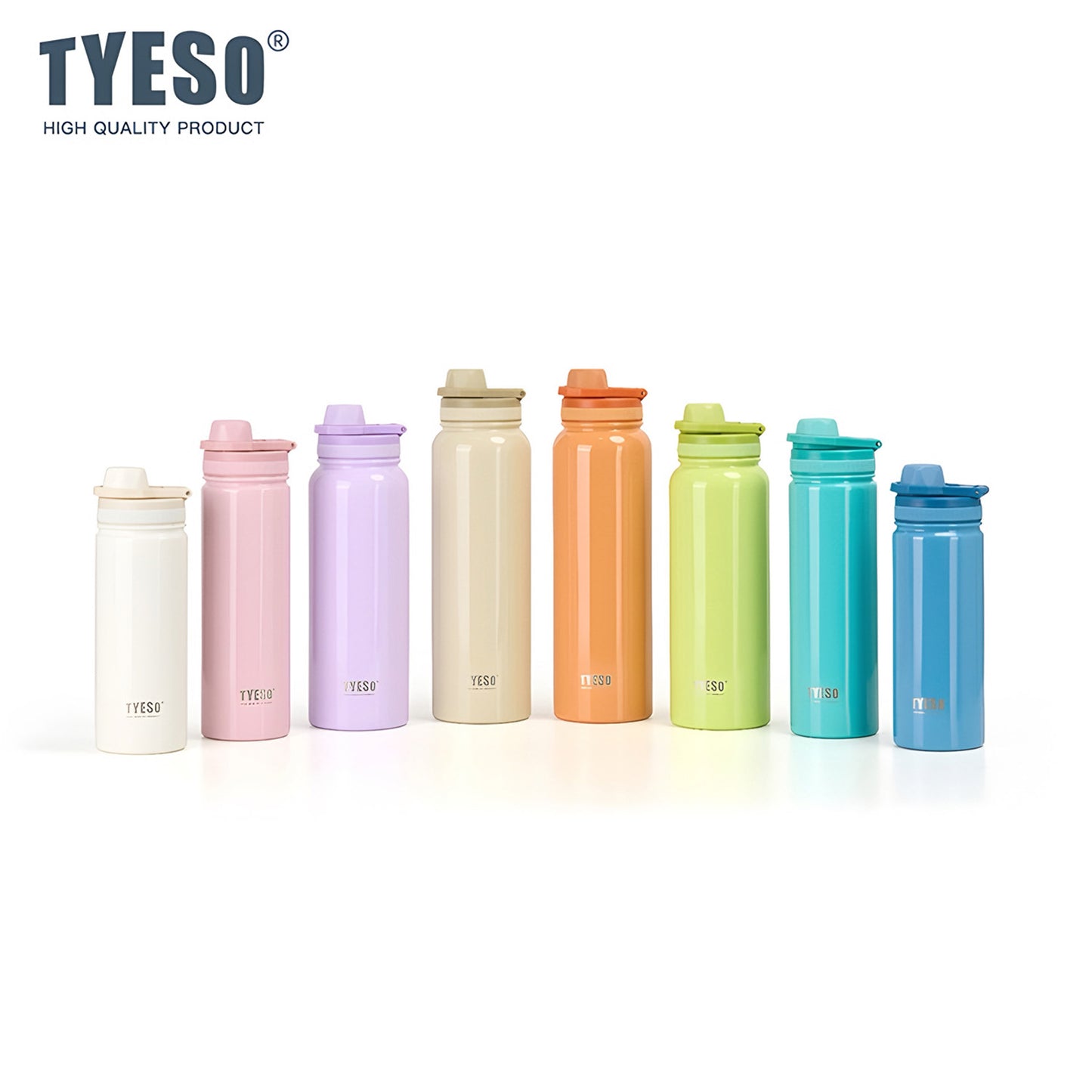 TYESO 1050ml Stainless Steel Insulated Water Bottle – Hot & Cold Flask, Leak-Proof Travel Bottle Sky Blue - Bagmire