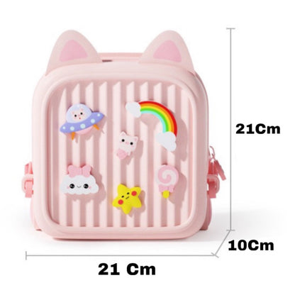 Premium EVA Kids Backpack with DIY Charms – Waterproof, Hard-Shell Mini Travel Bag for Toddlers