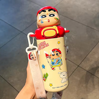 Shinchan  Insulated Straw Sipper Steel Bottle