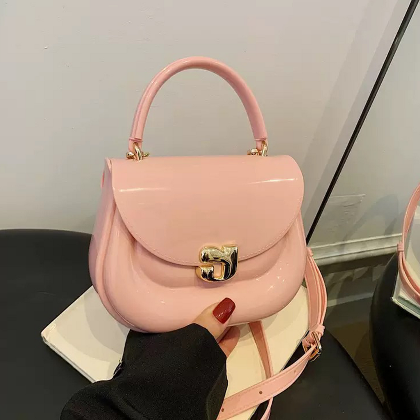 Chubby Jelly Crossbody: Mini Silicone Top Handle Bag