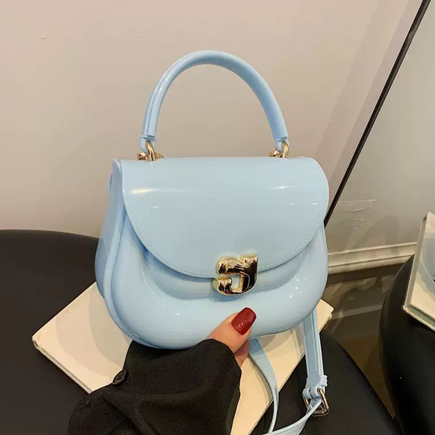 Chubby Jelly Crossbody: Mini Silicone Top Handle Bag