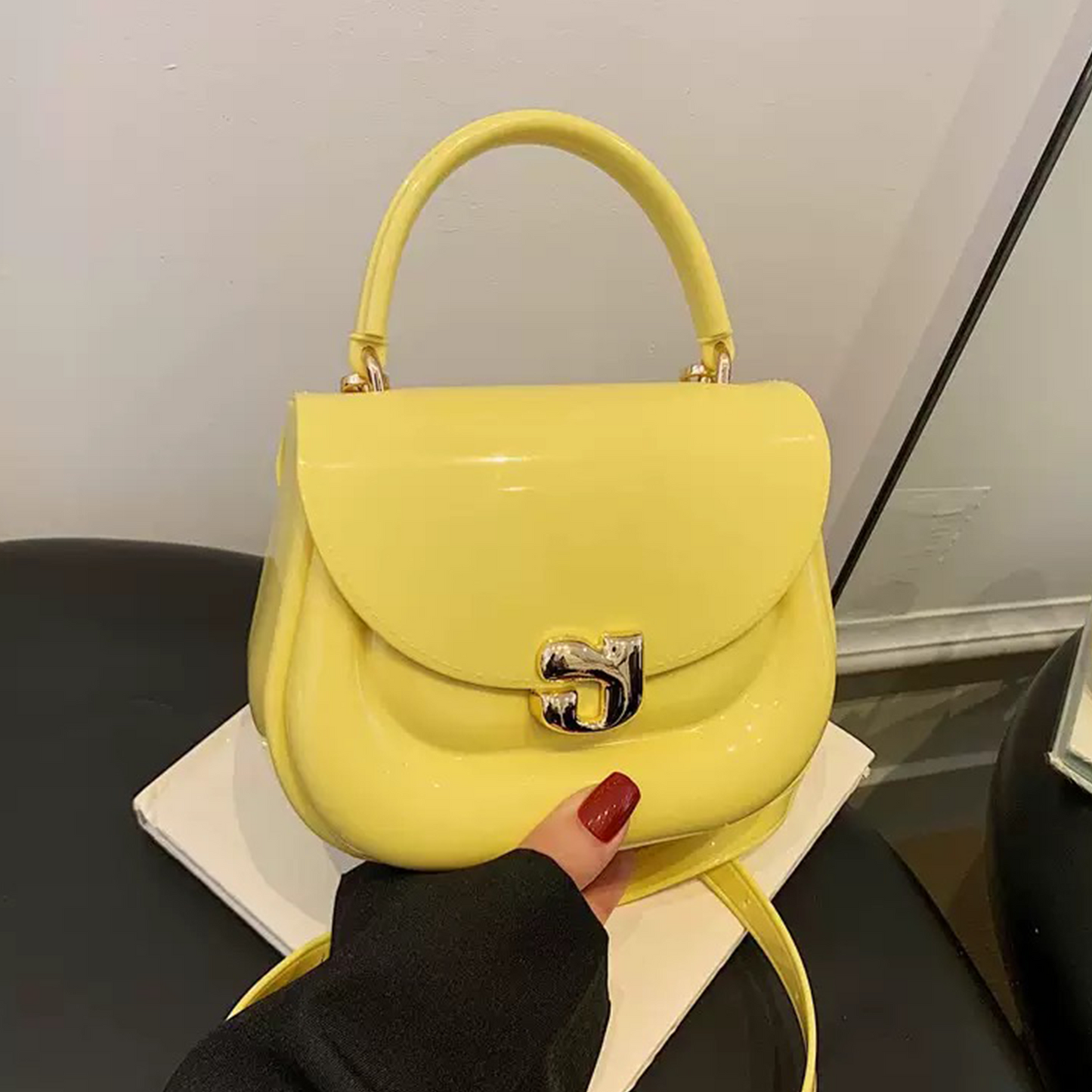 Chubby Jelly Crossbody: Mini Silicone Top Handle Bag