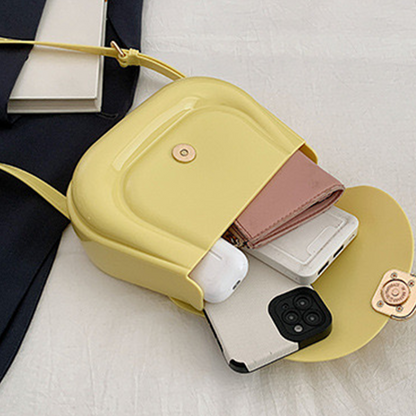 Chubby Jelly Crossbody: Mini Silicone Top Handle Bag