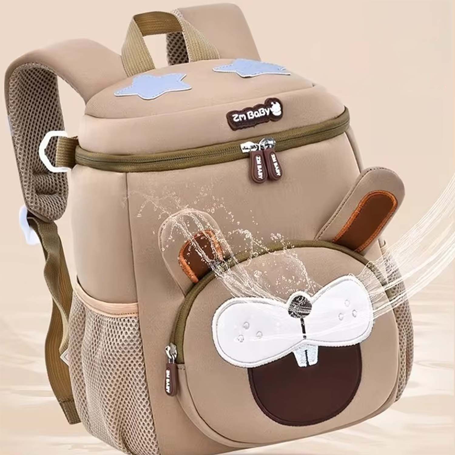 Neutral Beige Kids Backpack, Spacious & Stylish - Bagmire