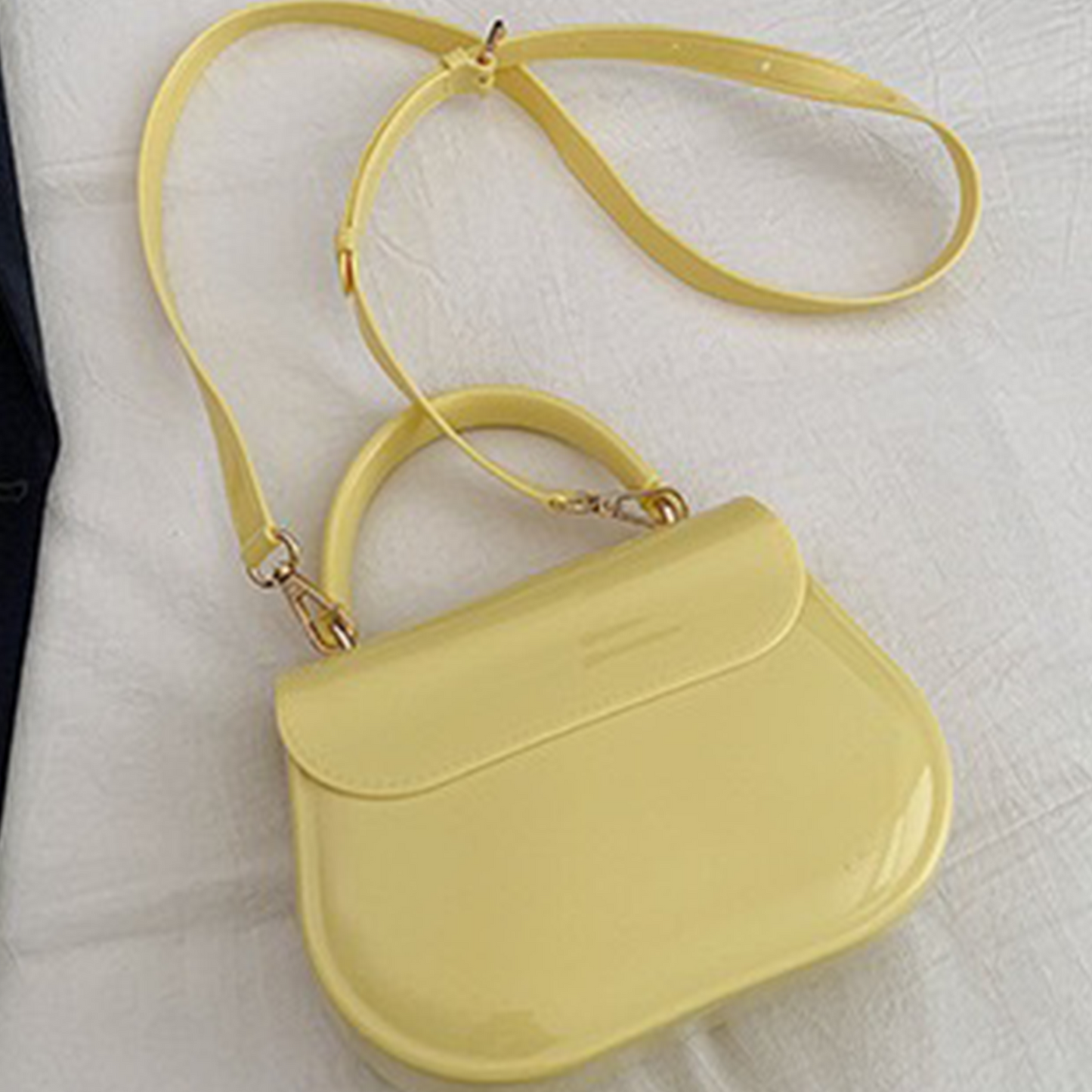 Chubby Jelly Crossbody: Mini Silicone Top Handle Bag