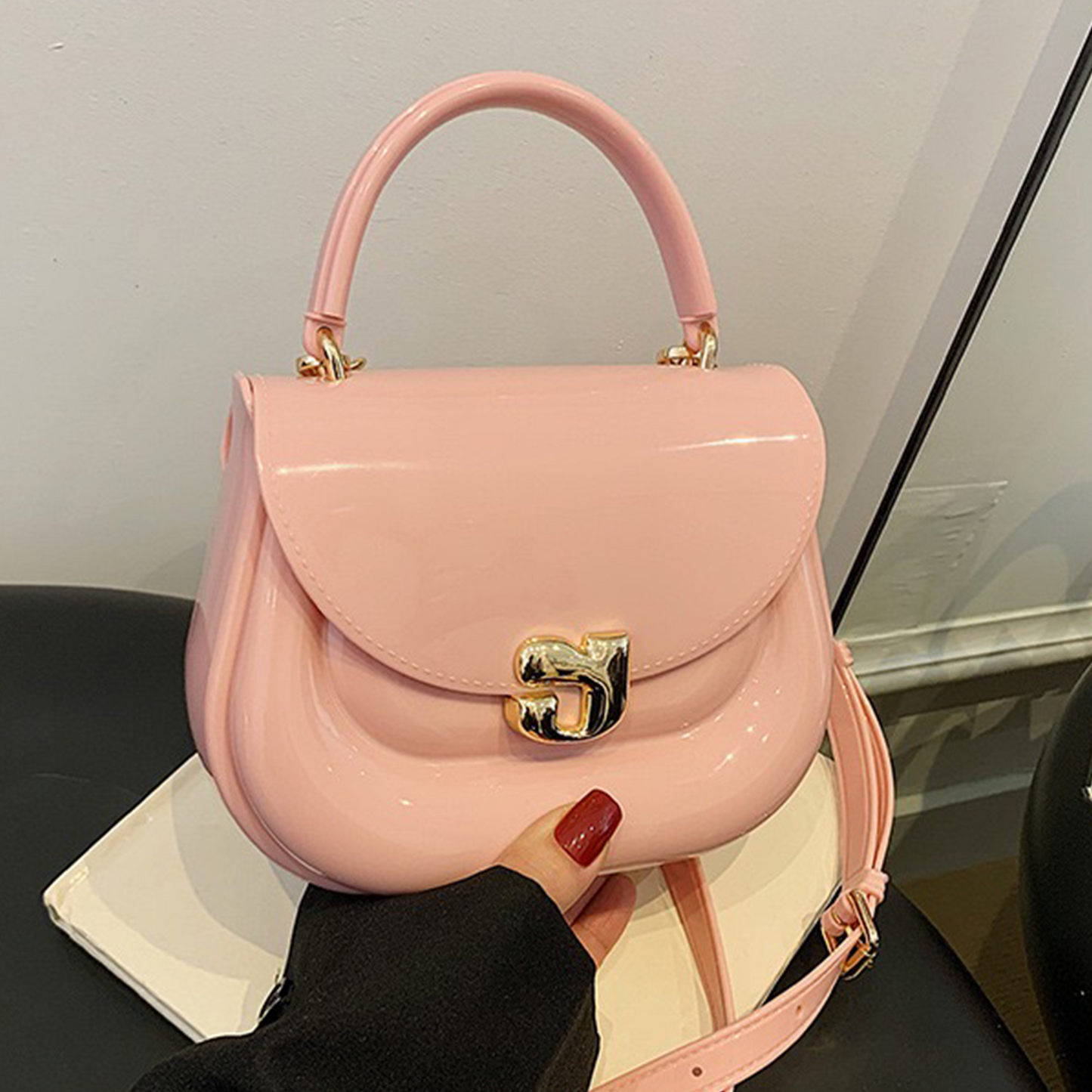 Chubby Jelly Crossbody: Mini Silicone Top Handle Bag