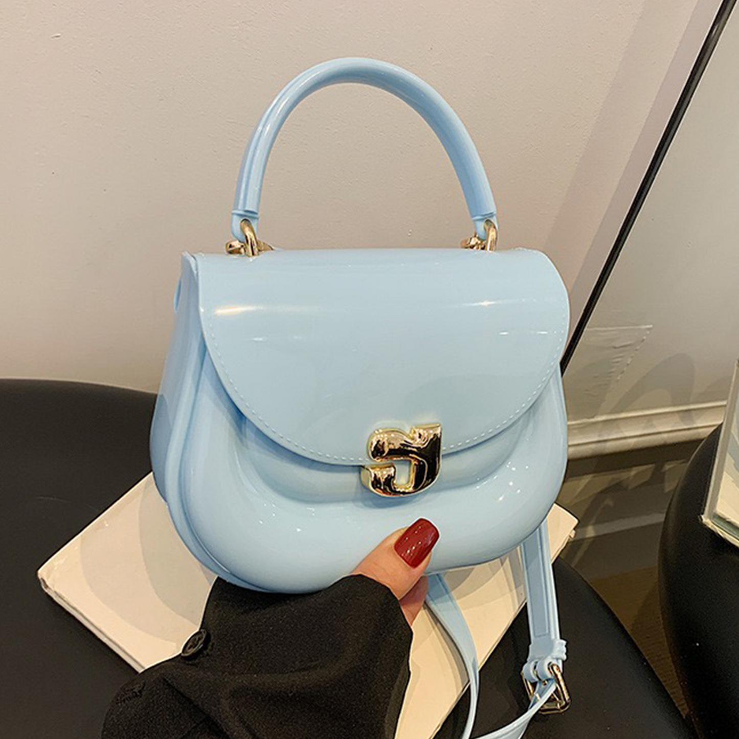 Chubby Jelly Crossbody: Mini Silicone Top Handle Bag