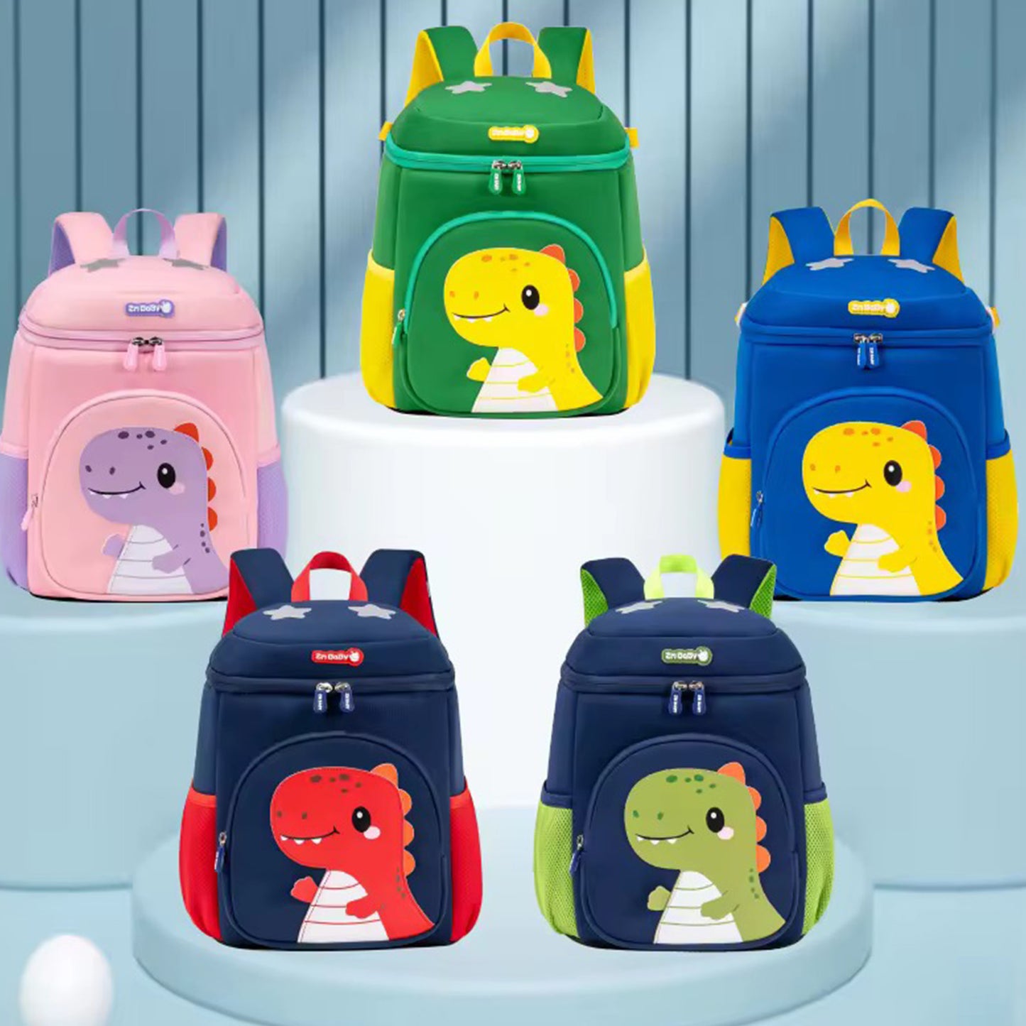 Cool Blue Dinosaur Kids Backpack - Bagmire