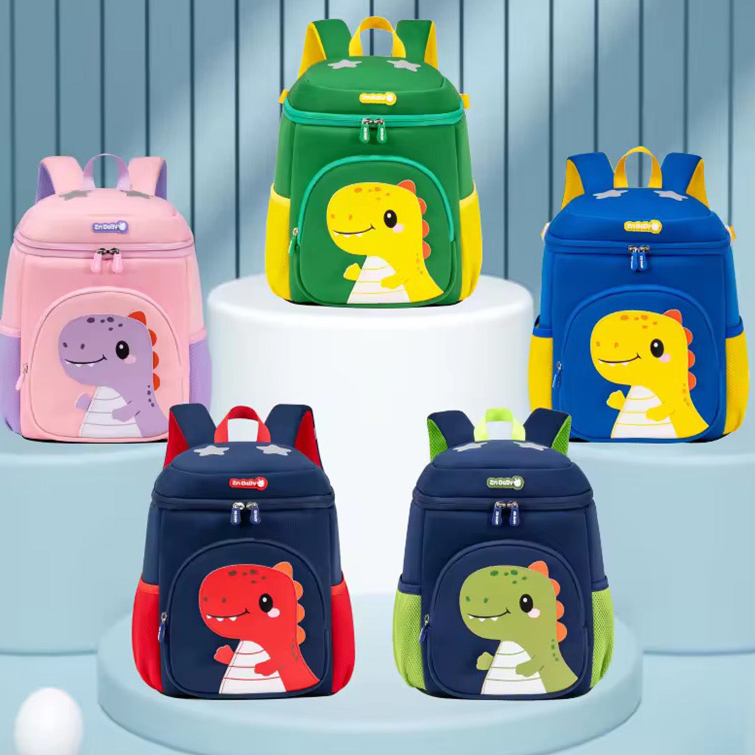 Cool Blue Dinosaur Kids Backpack - Bagmire