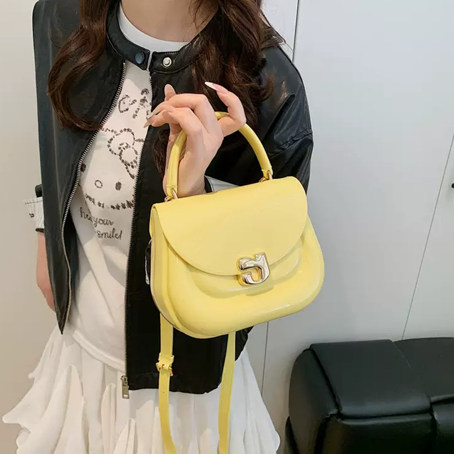 Chubby Jelly Crossbody: Mini Silicone Top Handle Bag