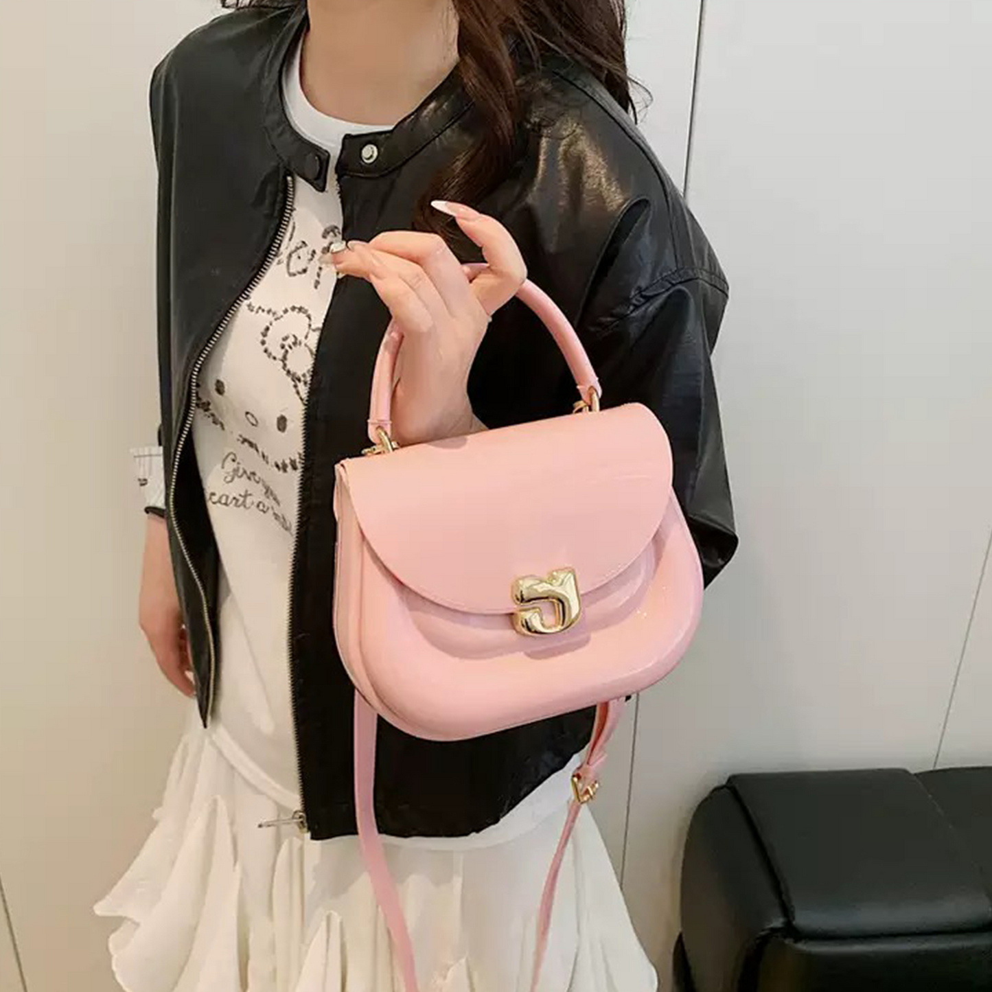 Chubby Jelly Crossbody: Mini Silicone Top Handle Bag