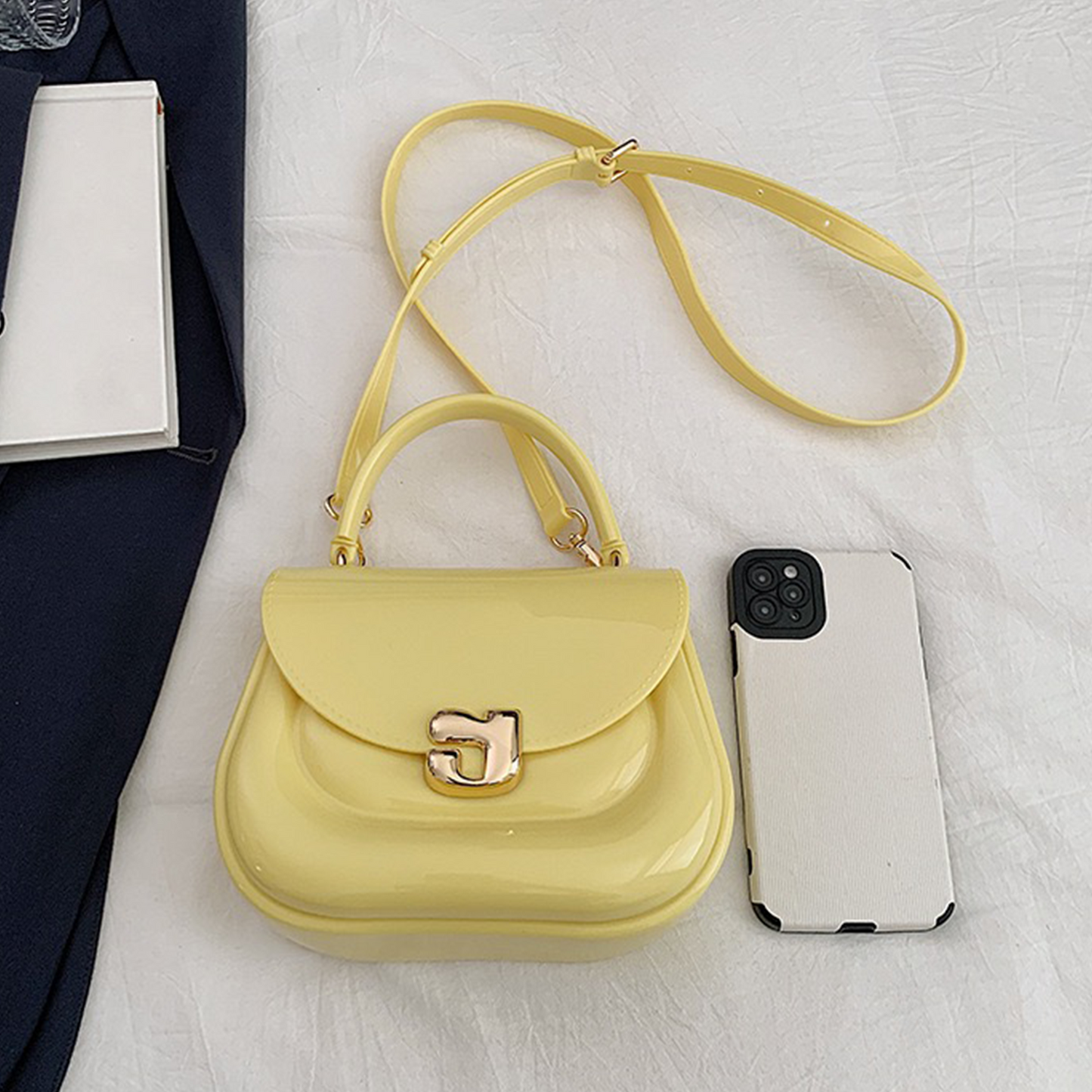 Chubby Jelly Crossbody: Mini Silicone Top Handle Bag