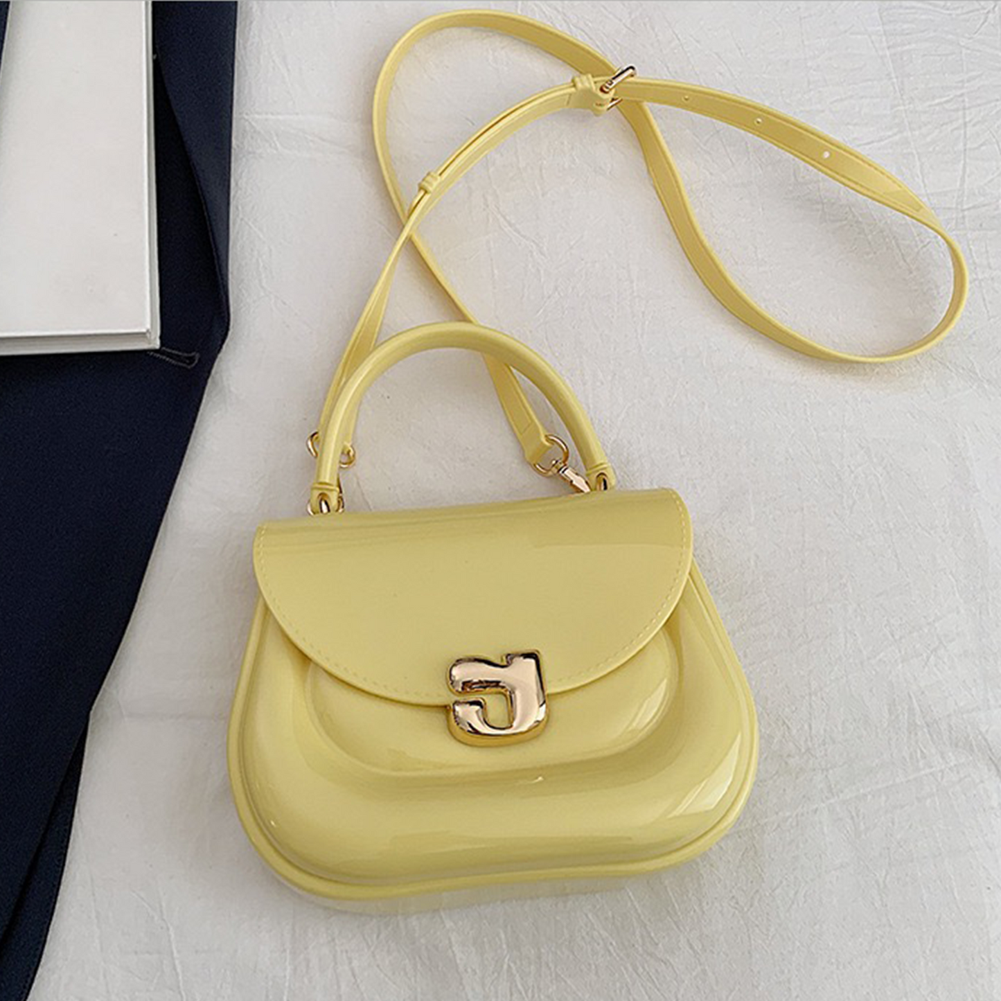 Chubby Jelly Crossbody: Mini Silicone Top Handle Bag