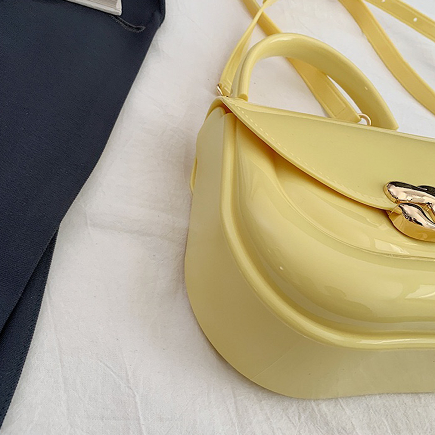 Chubby Jelly Crossbody: Mini Silicone Top Handle Bag